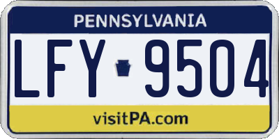 PA license plate LFY9504