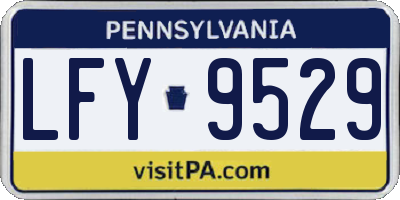 PA license plate LFY9529