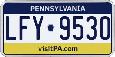 PA license plate LFY9530