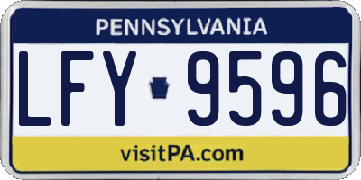 PA license plate LFY9596