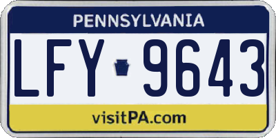 PA license plate LFY9643