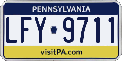 PA license plate LFY9711