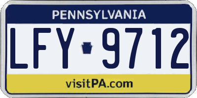 PA license plate LFY9712