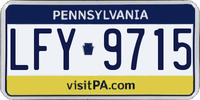 PA license plate LFY9715
