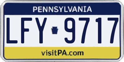 PA license plate LFY9717