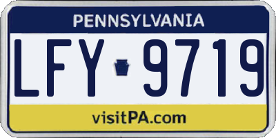 PA license plate LFY9719