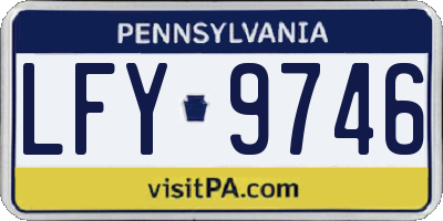 PA license plate LFY9746
