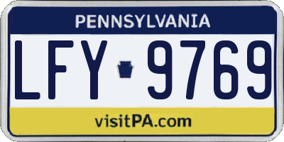 PA license plate LFY9769