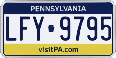 PA license plate LFY9795