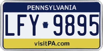 PA license plate LFY9895