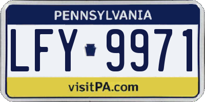 PA license plate LFY9971