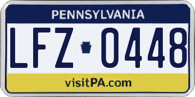 PA license plate LFZ0448