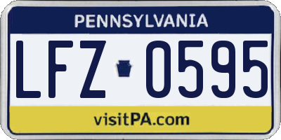PA license plate LFZ0595