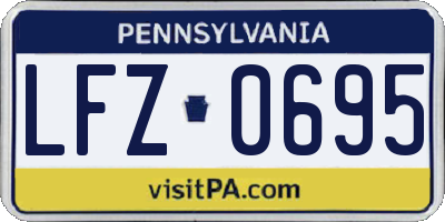 PA license plate LFZ0695