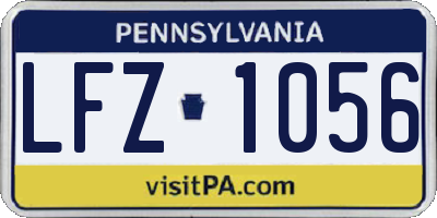 PA license plate LFZ1056