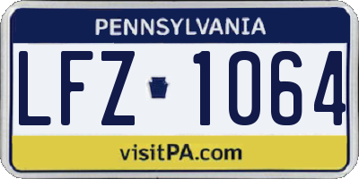 PA license plate LFZ1064