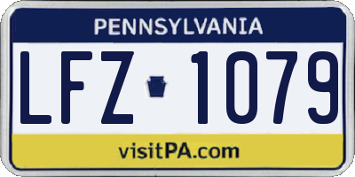 PA license plate LFZ1079
