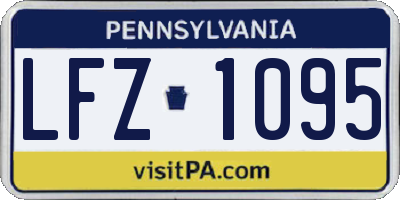 PA license plate LFZ1095