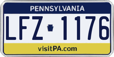 PA license plate LFZ1176