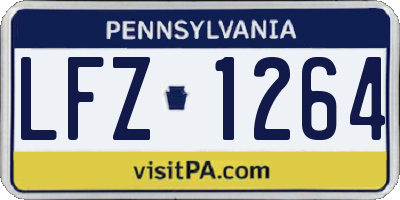 PA license plate LFZ1264