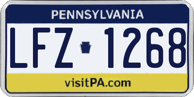PA license plate LFZ1268