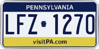 PA license plate LFZ1270