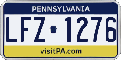 PA license plate LFZ1276