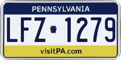 PA license plate LFZ1279
