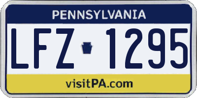 PA license plate LFZ1295