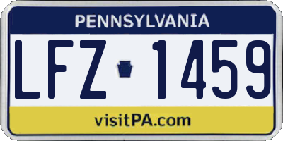 PA license plate LFZ1459