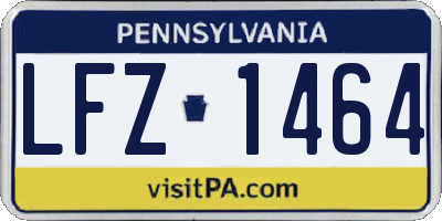 PA license plate LFZ1464