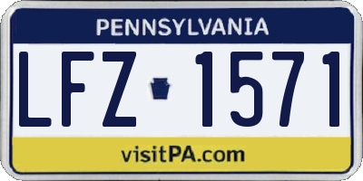 PA license plate LFZ1571