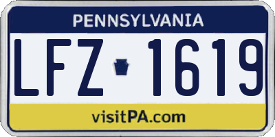 PA license plate LFZ1619