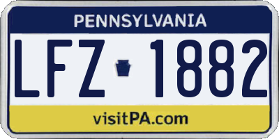PA license plate LFZ1882