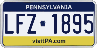PA license plate LFZ1895