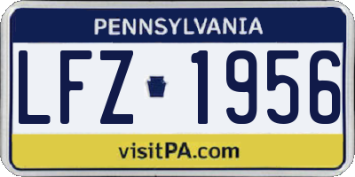 PA license plate LFZ1956