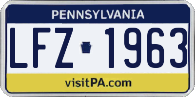 PA license plate LFZ1963