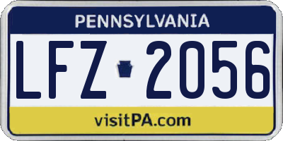 PA license plate LFZ2056