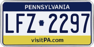 PA license plate LFZ2297