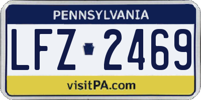 PA license plate LFZ2469