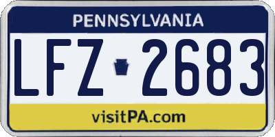 PA license plate LFZ2683