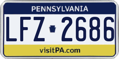 PA license plate LFZ2686