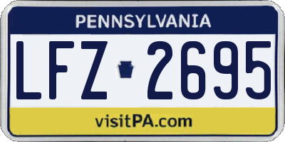 PA license plate LFZ2695
