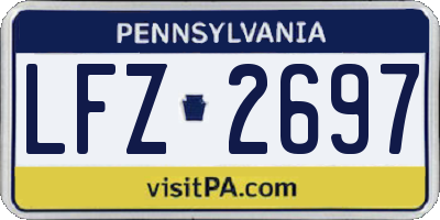 PA license plate LFZ2697
