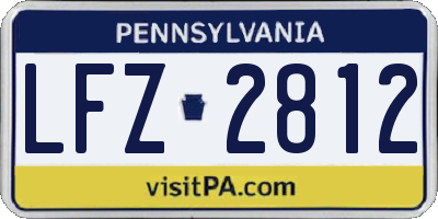 PA license plate LFZ2812