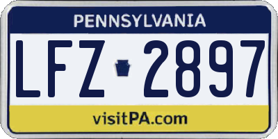 PA license plate LFZ2897