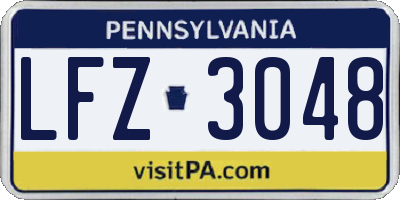 PA license plate LFZ3048