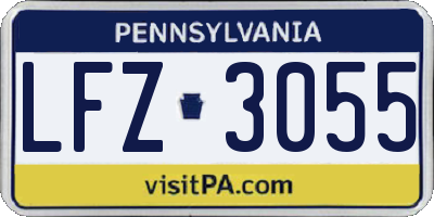 PA license plate LFZ3055