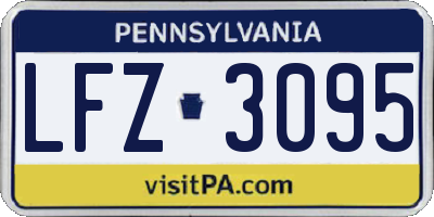 PA license plate LFZ3095