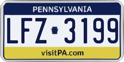 PA license plate LFZ3199